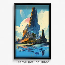 Movie Art Poster - Acclaimed Isle (Psychedelic Trippy Retro Cartoon Film Print)