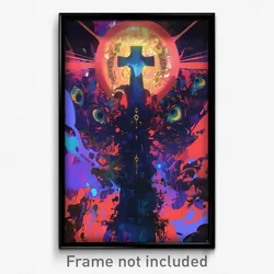 Art Poster - Fluffy Shrine (Psychedelic Trippy Weird 11x17 Print)