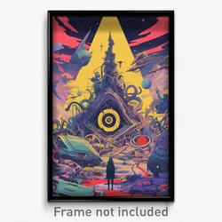 Movie Art Poster - Valuable Room (Psychedelic Trippy Retro Cartoon Film Print)