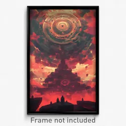 Movie Art Poster - Grimy Mausoleum (Psychedelic Trippy Retro Cartoon Film Print)