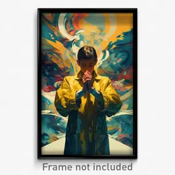 Movie Art Poster - Boy Feeling Anticipation, Second Hand Yellow Sleeves (Print)