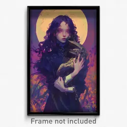 Art Poster - Nocturnal Farm (Psychedelic Trippy Weird 11x17 Cartoon Print)