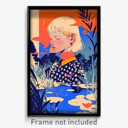 Art Poster - Bleak Pond (Psychedelic Trippy Weird 11x17 Print)