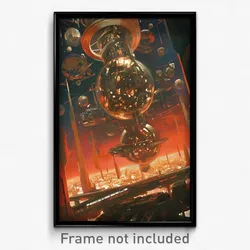 Movie Art Poster - Shiny Modern Architecture (Psychedelic Retro Film Print)