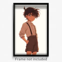 Anime Art Poster - Boy Feeling Dread Wearing Scholarly Suspenders (Print)