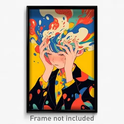 Art Poster - Boy Feeling Powerless, White Strawberry Hair Ornament (Art Print)
