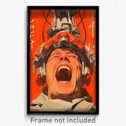 Movie Art Poster - Man Feeling Yawning, Spectacular Red Headwear (Film Print)