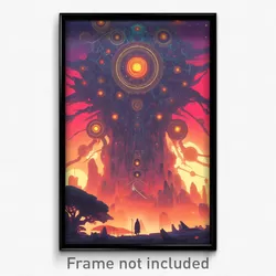 Movie Art Poster - Thick Pallisade (Psychedelic Trippy Retro Cartoon Film Print)