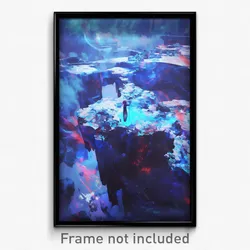 Art Poster - Frozen Rock (Psychedelic Trippy Weird 11x17 Cartoon Print)