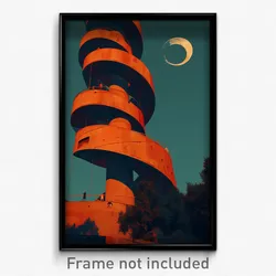 Movie Art Poster - Bountiful Swedish Architecture (Psychedelic Retro Film Print)