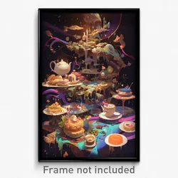 Art Poster - Fancy Bakery (Psychedelic Trippy Weird 11x17 Cartoon Print)