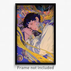 Movie Art Poster - Boy Feeling Restlessness, Silver Puffy Sleeves (Film Print)