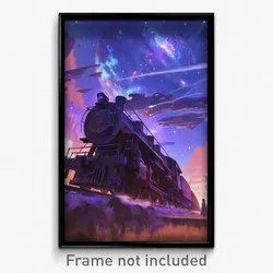 Art Poster - A Time-traveling Train Racing Through Different Eras