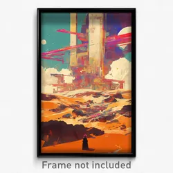 Movie Art Poster - Pure Barracks (Psychedelic Trippy Retro Cartoon Film Print)