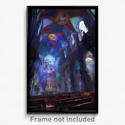 Art Poster - Gloomy Nave (Psychedelic Trippy Weird 11x17 Cartoon Print)