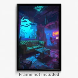 Art Poster - Deserted Safehouse (Psychedelic Trippy Weird 11x17 Print)