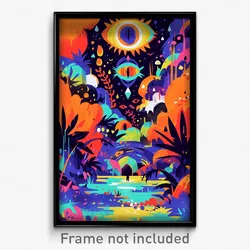 Art Poster - Warm Cay (Psychedelic Trippy Weird 11x17 Cartoon Print)