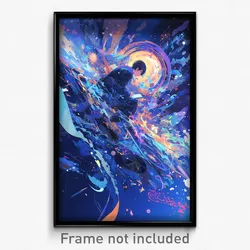 Art Poster - Dim Darkness (Psychedelic Trippy Weird 11x17 Cartoon Print)