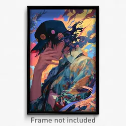 Anime Art Poster - Man Feeling Infatuation Wearing Idealistic Cabbie Hat (Print)