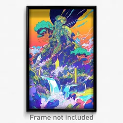 Art Poster - Gregarious Apiary (Psychedelic Trippy Weird 11x17 Cartoon Print)