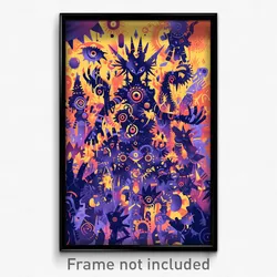 Art Poster - Silver Badland (Psychedelic Trippy Weird 11x17 Print)