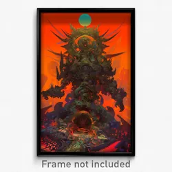 Movie Art Poster - Brisk Dungeon (Psychedelic Trippy Retro Cartoon Film Print)