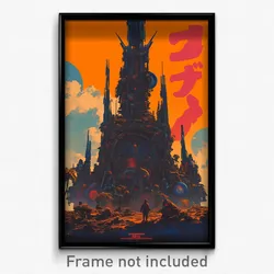 Movie Art Poster - Interesting Roof (Psychedelic Retro Weird Film Print)