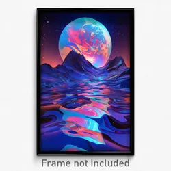 Art Poster - Dramatic Seascape (Psychedelic Trippy Weird 11x17 Print)