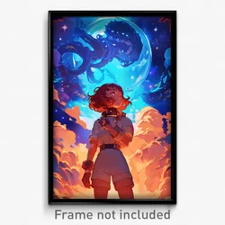 Movie Art Poster - Girl Feeling Awe, Imaginary Puffy Shorts (Retro Film Print)