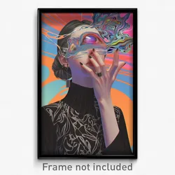 Movie Art Poster - Woman Feeling Guilt, Black And White Black Pants (Film Print)