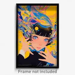 Movie Art Poster - Girl Feeling Stressed, Noisy Alt Clothes (Retro Film Print)