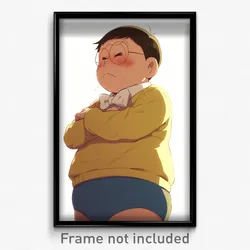 Anime Art Poster - Man Feeling Grief Wearing Yellow White Bow (Print)