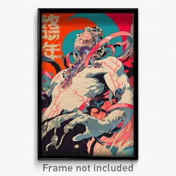 Movie Art Poster - Man Feeling Thrilled, Steel Striped Ribbon (Retro Film Print)
