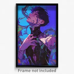 Anime Art Poster - Boy Feeling Bliss Wearing Sophisticated Black Corset (Print)