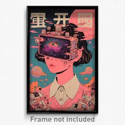 Movie Art Poster - Boy Feeling Tired Wearing Zany Pink Dress (Retro Film Print)