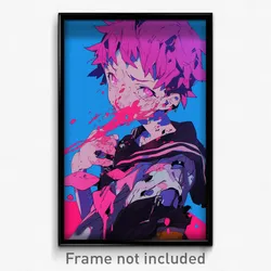 Anime Art Poster - Boy Feeling Aversion Wearing Glum Pink Sailor Collar (Print)