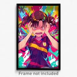 Anime Art Poster - Woman Feeling Exasperated, Feminine Soccer Uniform (Print)