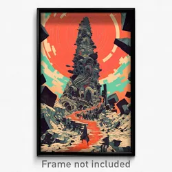 Movie Art Poster - Lost Isthmus (Psychedelic Trippy Retro Cartoon Film Print)