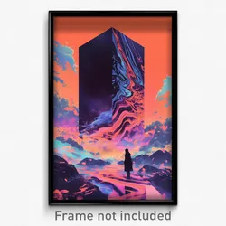 Movie Art Poster - Vibrating Territory (Psychedelic Retro Weird Film Print)
