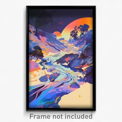Movie Art Poster - Distant Reef (Psychedelic Trippy Retro Cartoon Film Print)