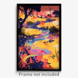 Art Poster - Humongous Marsh (Psychedelic Trippy Weird 11x17 Print)
