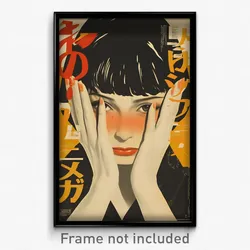 Japanese Movie Poster - Woman Feeling Nervous, Fluid Kimono (Japan Art Print)