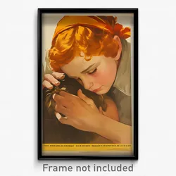 Russian Movie Poster - Boy Feeling Homesickness, Small Orange Hairband (Print)