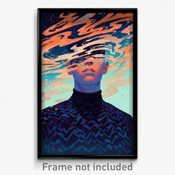 Movie Art Poster - Man Feeling Schadenfreude, Zigzag Black Undershirt (Print)