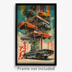 Japanese Movie Poster - Dreary Car Dealership (Japan Retro Film Art Print)