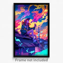 Art Poster - Sentimental Parapet (Psychedelic Trippy Weird 11x17 Cartoon Print)