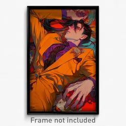 Anime Art Poster - Man Feeling Courage Wearing Astonishing Orange Bow (Print)