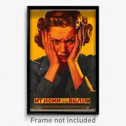Russian Movie Poster - Woman Feeling Angry, Webbed Full Length Zipper (Print)
