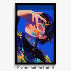 Art Poster - Boy Feeling Admiration Wearing Blue Hairband (Art Print)