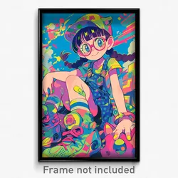 Anime Art Poster - Girl Feeling Mixed Up Wearing Perfect Living Clothes (Print)